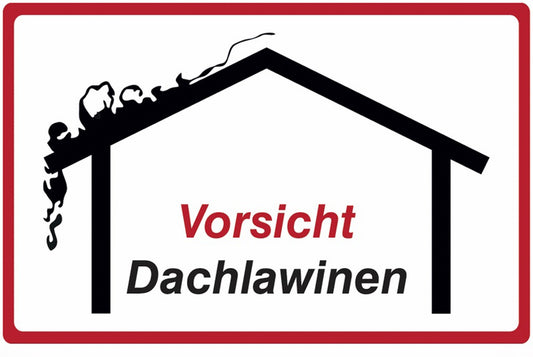 GLOBAL CARTELLO SEGNALETICO - Vorsicht Dachlawinen + Symbol -  Adesivo Extra Resistente, Pannello in Forex, Pannello In Alluminio