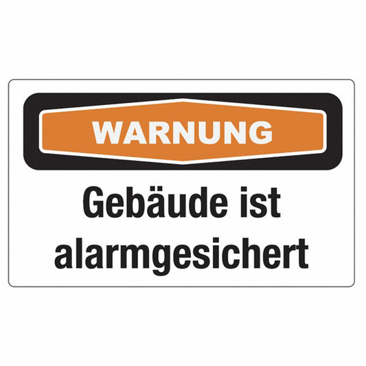 GLOBAL CARTELLO SEGNALETICO - Warnung gebaude ist alarmgesichert -  Adesivo Extra Resistente, Pannello in Forex, Pannello In Alluminio