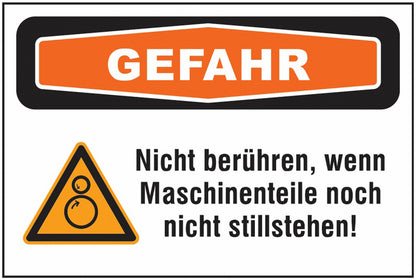 GLOBAL CARTELLO SEGNALETICO - Warnung vor gegenläufigen Rollen - Focusschilder zur Maschinenkennzeichnung -  Adesivo Extra Resistente, Pannello in Forex, Pannello In Alluminio