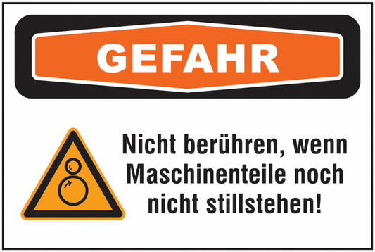GLOBAL CARTELLO SEGNALETICO - Warnung vor gegenläufigen Rollen - Focusschilder zur Maschinenkennzeichnung -  Adesivo Extra Resistente, Pannello in Forex, Pannello In Alluminio
