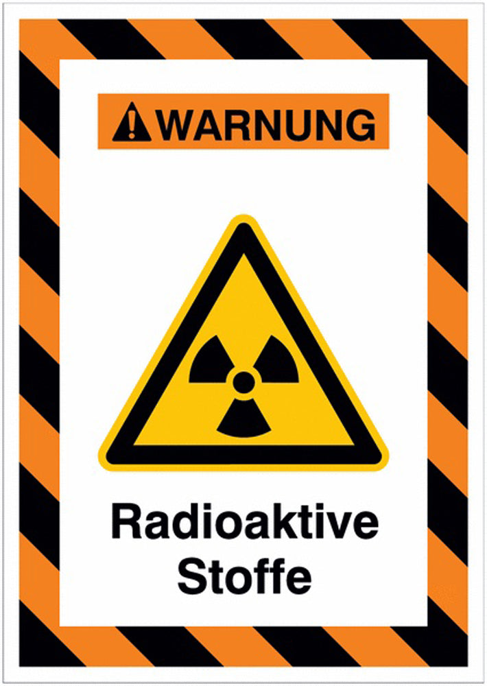 GLOBAL CARTELLO SEGNALETICO - Warnung vor radioaktiven Stoffen oder ionisierender Strahlung -  Adesivo Extra Resistente, Pannello in Forex, Pannello In Alluminio