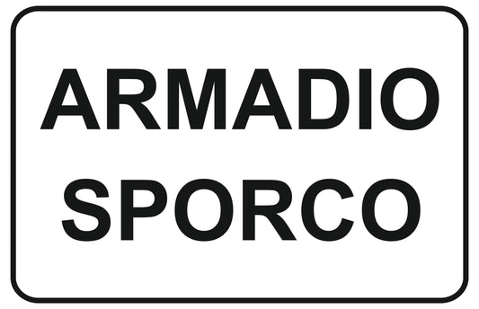 GLOBAL CARTELLO SEGNALETICO - armadio sporco - Adesivo Extra Resistente, Pannello in Forex, Pannello In Alluminio