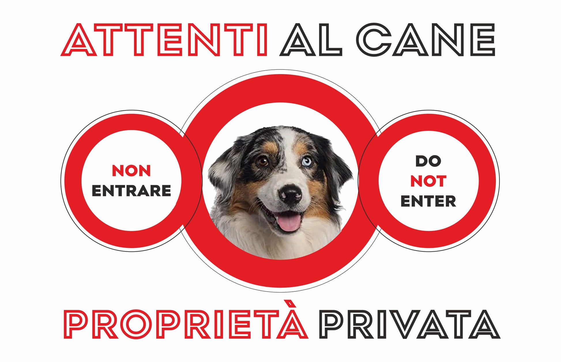 Cartello ''ATTENTI AL CANE'' (B511/A) - QuaLaZampa Pet Shop Cartello ''ATTENTI AL CANE'' (B511/A) - QuaLaZampa Pet Shop