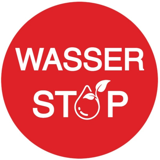 GLOBAL CARTELLO SEGNALETICO ROTONDO - aufkleber wasser stop toiletten - Adesivo Extra Resistente, Pannello in Forex, Pannello In Alluminio