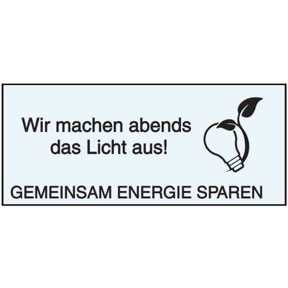 GLOBAL CARTELLO SEGNALETICO UNI - aufkleber wir machen abends licht aus - Adesivo Extra Resistente, Pannello in Forex, Pannello In Alluminio