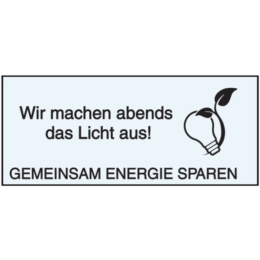 GLOBAL CARTELLO SEGNALETICO UNI - aufkleber wir machen abends licht aus - Adesivo Extra Resistente, Pannello in Forex, Pannello In Alluminio