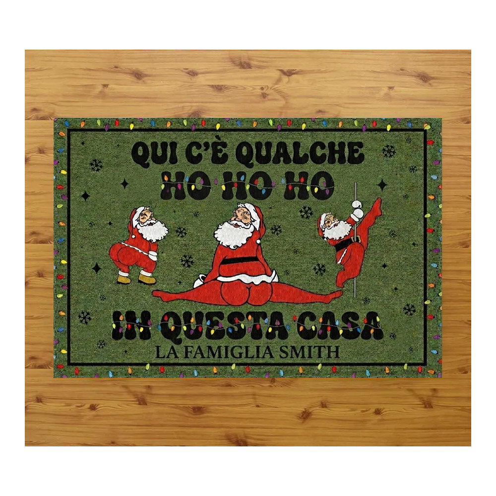 Tappeto zerbino personalizzato - c'è un po di hohoho - con stampa ad alta qualità, ideale per ingressi