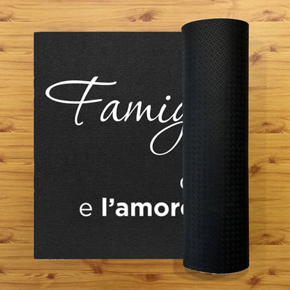 Tappeto zerbino personalizzato - casa piena d'amore - con stampa ad alta qualità, ideale per ingressi