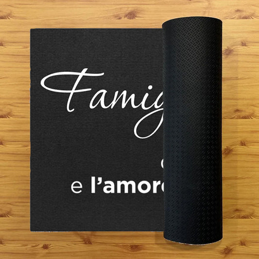 Tappeto zerbino personalizzato - casa piena d'amore - con stampa ad alta qualità, ideale per ingressi