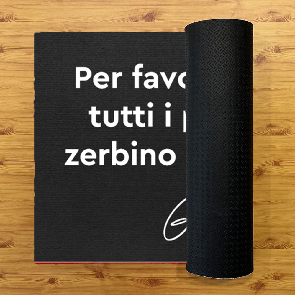 Tappeto zerbino personalizzato - A PROVA DI MARITO - con stampa ad alta qualità, ideale per ingressi
