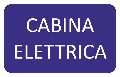 GLOBAL CARTELLO SEGNALETICO - cabina elettrica blu - Adesivo Extra Resistente, Pannello in Forex, Pannello In Alluminio