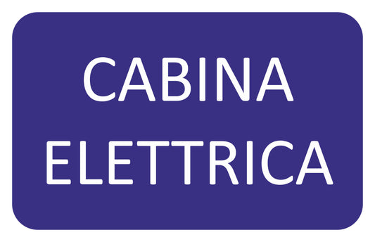 GLOBAL CARTELLO SEGNALETICO - cabina elettrica blu - Adesivo Extra Resistente, Pannello in Forex, Pannello In Alluminio