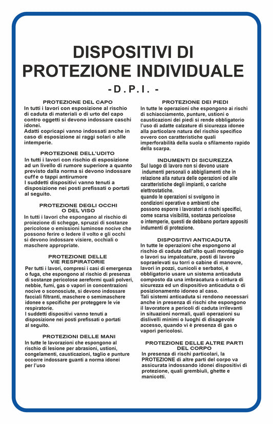 GLOBAL CARTELLO SEGNALETICO - dispositivi di protezione individuale - Adesivo Extra Resistente, Pannello in Forex, Pannello In Alluminio