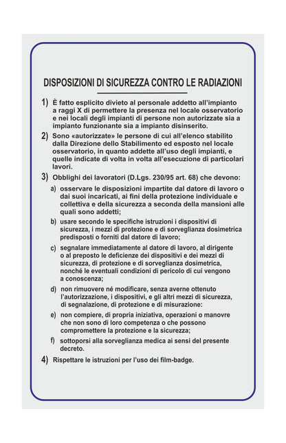 GLOBAL CARTELLO SEGNALETICO - dispositivi di sicurezza contro le radiazioni  - Adesivo Extra Resistente, Pannello in Forex, Pannello In Alluminio