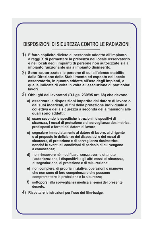 GLOBAL CARTELLO SEGNALETICO - dispositivi di sicurezza contro le radiazioni  - Adesivo Extra Resistente, Pannello in Forex, Pannello In Alluminio