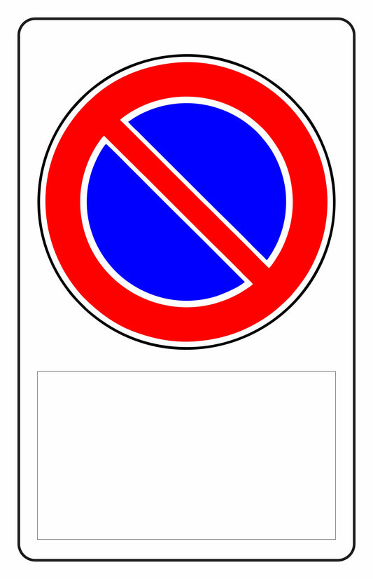 GLOBAL CARTELLO SEGNALETICO - DIVIETO DI SOSTA CON SPAZIO  - Adesivo Extra Resistente, Pannello in Forex, Pannello In Alluminio