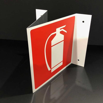 GLOBAL CARTELLO SEGNALETICO BIFACCIALE LUMINESCENTE - PRONTO SOCCORSO - In Alluminio Con Adesivo Luminescente Con Stampa Diretta U.V. (IDEALE ANCHE PER ESTERNO)