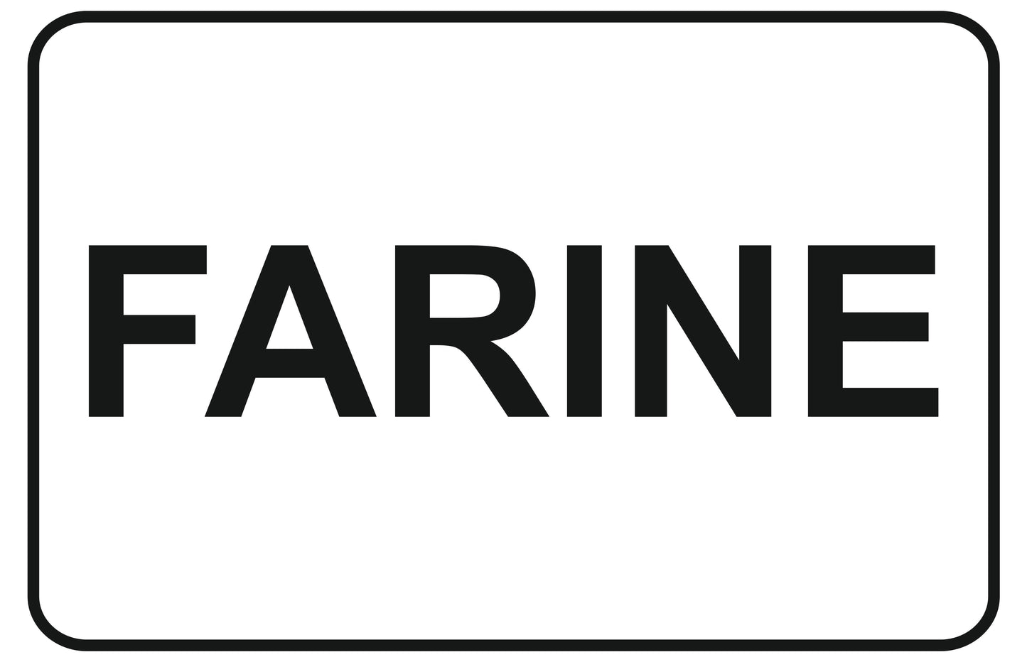 GLOBAL CARTELLO SEGNALETICO - farine - Adesivo Extra Resistente, Pannello in Forex, Pannello In Alluminio