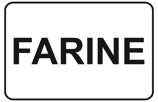 GLOBAL CARTELLO SEGNALETICO - farine - Adesivo Extra Resistente, Pannello in Forex, Pannello In Alluminio