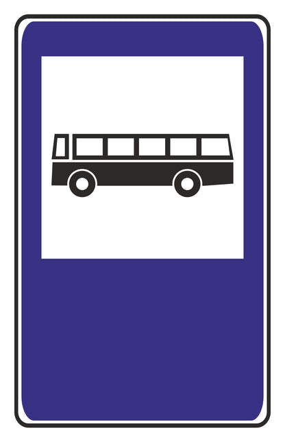 GLOBAL CARTELLO SEGNALETICO - fermata autobus - Adesivo Extra Resistente, Pannello in Forex, Pannello In Alluminio