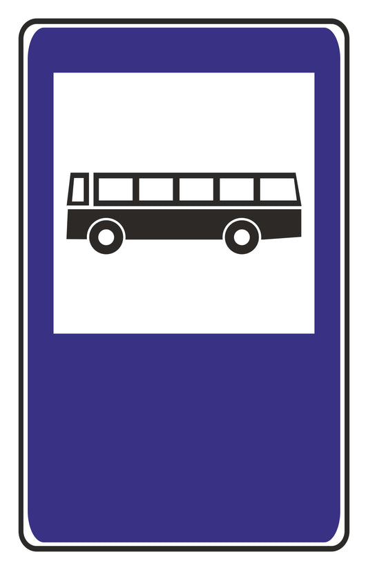 GLOBAL CARTELLO SEGNALETICO - fermata autobus - Adesivo Extra Resistente, Pannello in Forex, Pannello In Alluminio