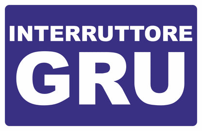 GLOBAL CARTELLO SEGNALETICO - interruttore gru - Adesivo Extra Resistente, Pannello in Forex, Pannello In Alluminio