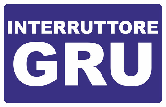 GLOBAL CARTELLO SEGNALETICO - interruttore gru - Adesivo Extra Resistente, Pannello in Forex, Pannello In Alluminio
