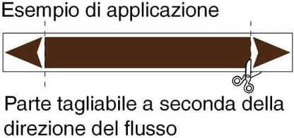 GLOBAL PACCO DA 10 ETICHETTE PER TUBAZIONI - PROPILENE - Etichetta Autoadesiva Resistente