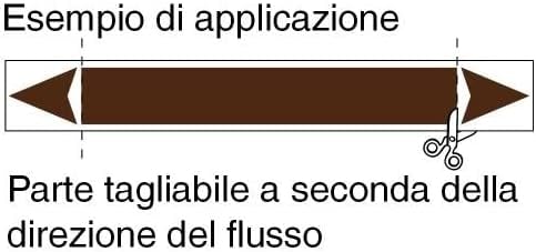 GLOBAL PACCO DA 10 ETICHETTE PER TUBAZIONI - ARIA DI PROCESSO - Etichetta Autoadesiva Resistente