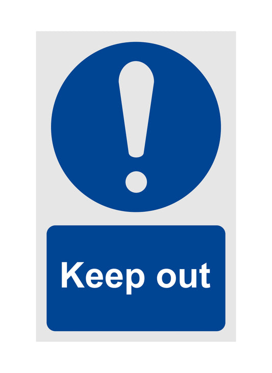GLOBAL CARTELLO SEGNALETICO - keep out - Adesivo Extra Resistente, Pannello in Forex, Pannello In Alluminio