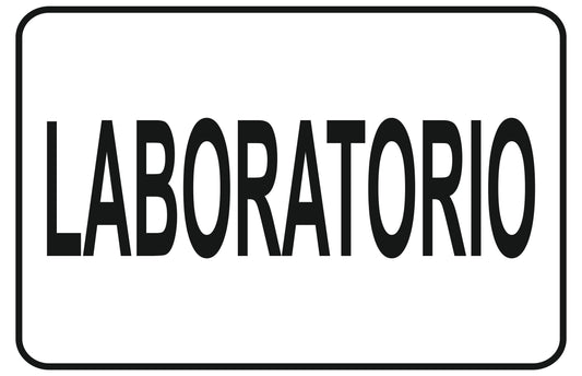 GLOBAL CARTELLO SEGNALETICO - laboratorio - Adesivo Extra Resistente, Pannello in Forex, Pannello In Alluminio