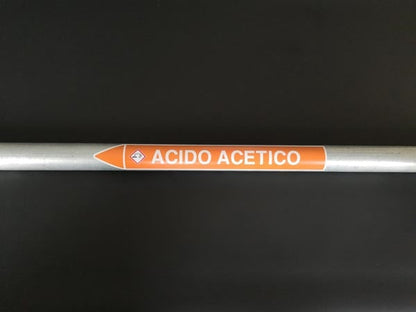 GLOBAL PACCO DA 10 ETICHETTE PER TUBAZIONI - CHEROSENE - Etichetta Autoadesiva Resistente