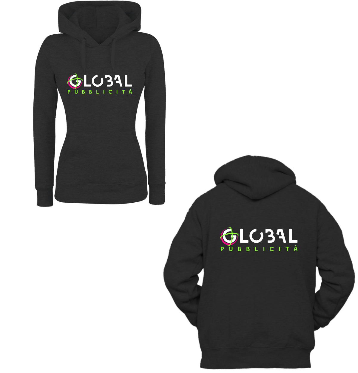 Stock 100 Felpe Cappuccio Donna - Personalizzate con logo Stampa fronte e retro - Maglietta Super vestibilità Top qualità