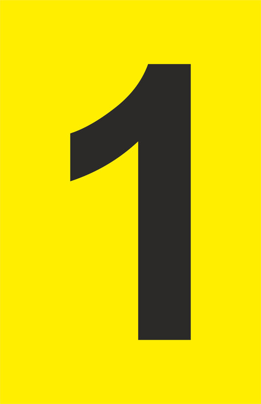 GLOBAL CARTELLO SEGNALETICO - numero personalizzato con sfondo giallo  - Adesivo Resistente, Pannello in Forex, Pannello In Alluminio