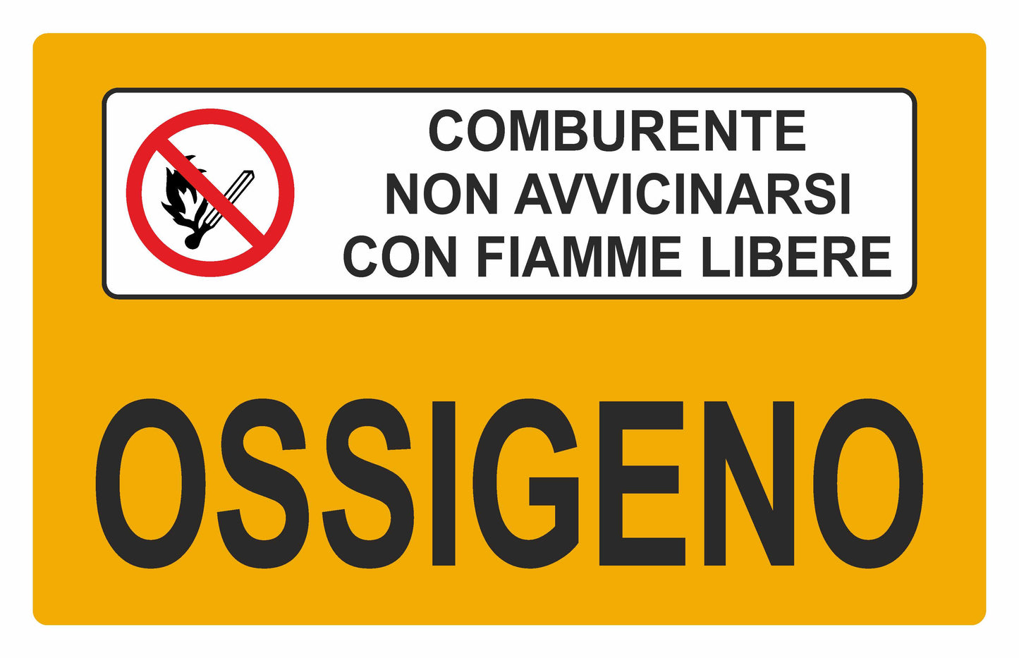 GLOBAL CARTELLO SEGNALETICO - ossigeno - Adesivo Resistente, Pannello in Forex, Pannello In Alluminio