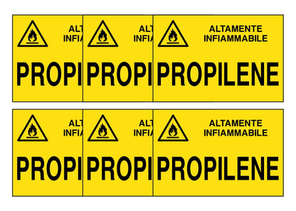 KIT DI 6 ADESIVI RETTANGOLARI - propilene - Pittogramma ISO 7010 Con Stampa Diretta U.V. (IDEALE ANCHE PER ESTERNO)