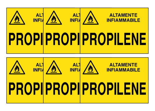 KIT DI 6 ADESIVI RETTANGOLARI - propilene - Pittogramma ISO 7010 Con Stampa Diretta U.V. (IDEALE ANCHE PER ESTERNO)