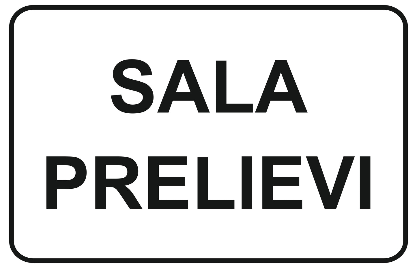 GLOBAL CARTELLO SEGNALETICO - sala test t-pull - Adesivo Extra Resistente, Pannello in Forex, Pannello In Alluminio