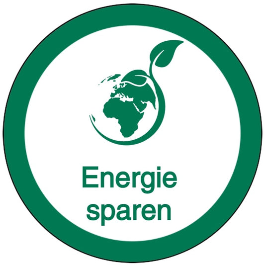 GLOBAL CARTELLO SEGNALETICO ROTONDO - schild aufkleber energie sparen - Adesivo Extra Resistente, Pannello in Forex, Pannello In Alluminio