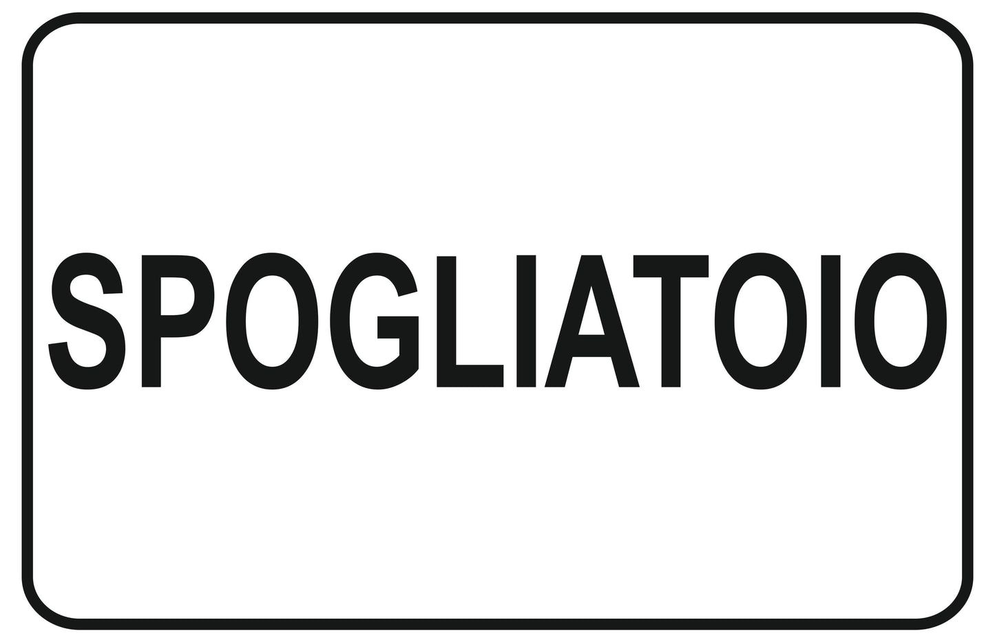 GLOBAL CARTELLO SEGNALETICO - spogliatoio - Adesivo Extra Resistente, Pannello in Forex, Pannello In Alluminio