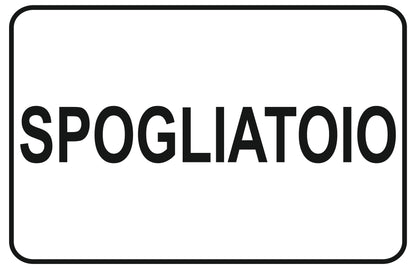 GLOBAL CARTELLO SEGNALETICO - spogliatoio - Adesivo Extra Resistente, Pannello in Forex, Pannello In Alluminio