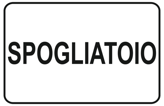 GLOBAL CARTELLO SEGNALETICO - spogliatoio - Adesivo Extra Resistente, Pannello in Forex, Pannello In Alluminio
