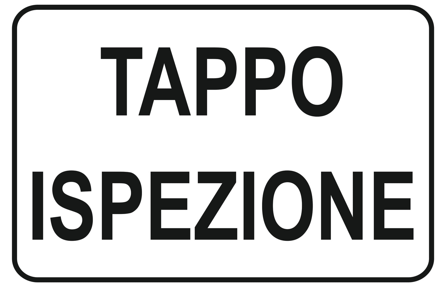 GLOBAL CARTELLO SEGNALETICO - tappo ispezione - Adesivo Extra Resistente, Pannello in Forex, Pannello In Alluminio