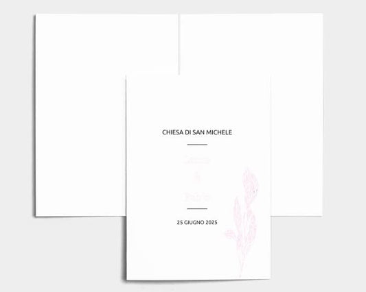 Libretto Cerimonia Nozze CON STAMPA AD ALTA QUALITÁ - Florentine - Libretto messa completamente PERSONALIZZABILE (ANCHE I COLORI)