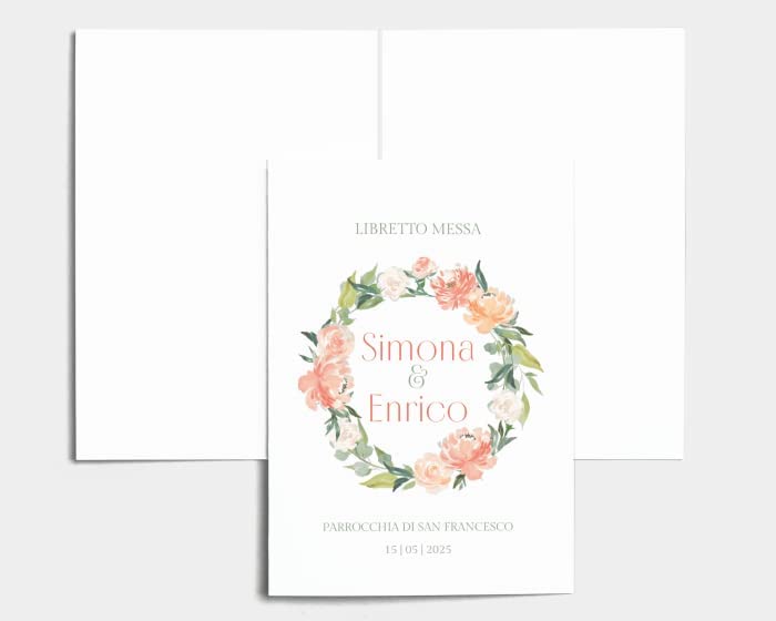 Libretto Cerimonia Nozze CON STAMPA AD ALTA QUALITÁ - Abelon - Libretto messa completamente PERSONALIZZABILE (ANCHE I COLORI)