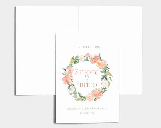 Libretto Cerimonia Nozze CON STAMPA AD ALTA QUALITÁ - Abelon - Libretto messa completamente PERSONALIZZABILE (ANCHE I COLORI)