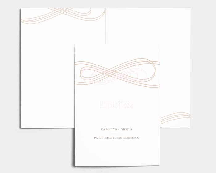 Libretto Cerimonia Nozze CON STAMPA AD ALTA QUALITÁ - Infinito - Libretto messa completamente PERSONALIZZABILE (ANCHE I COLORI)