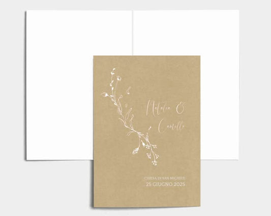 Libretto Cerimonia Nozze CON STAMPA AD ALTA QUALITÁ - Boho Chic - Libretto messa completamente PERSONALIZZABILE (ANCHE I COLORI)