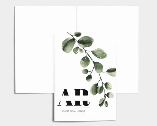 Libretto Cerimonia Nozze CON STAMPA AD ALTA QUALITÁ - Leafy - Libretto messa completamente PERSONALIZZABILE (ANCHE I COLORI)