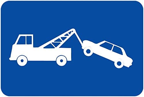 CARTELLO IN LAMIERA SCATOLATA RETTANGOLO 60X40 cm - parcheggio "Rimozione forzata" - SEGNALE CATARIFRAGENTE